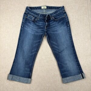 BKE Buckle Jeans Women's Size 29 Blue Capri‎ Starlite Stretch Low Rise Denim